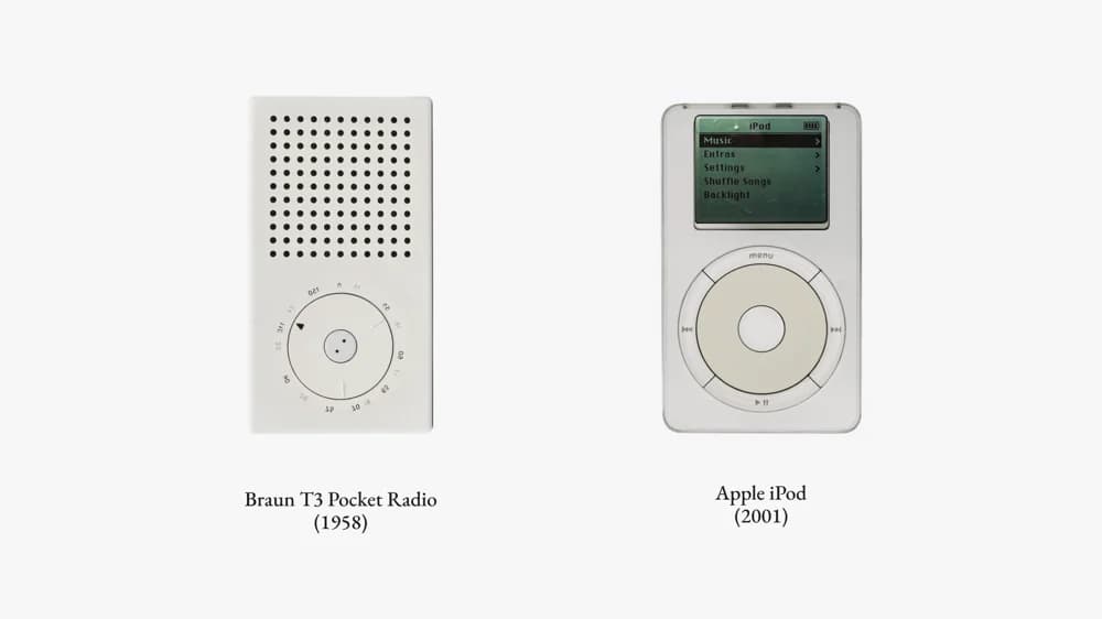 Braun T3 Pocket Radio vs. Apple iPod